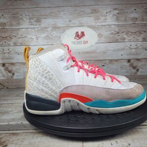 Air Jordan 12 Retro GS Youth 4Y Athletic White Shoes